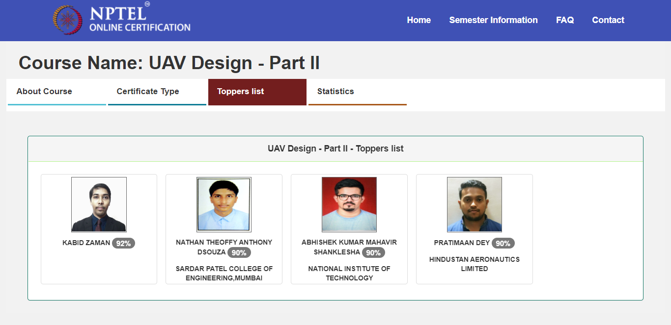 NOC-UAV-Design-Part-II - Toppers List.